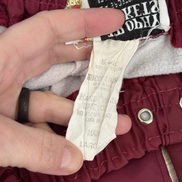 VINTAGE 90s Track Pants Mens Large Maroon Gold 23 UMD U of M Fleece Lined USA - Picture 12 of 12